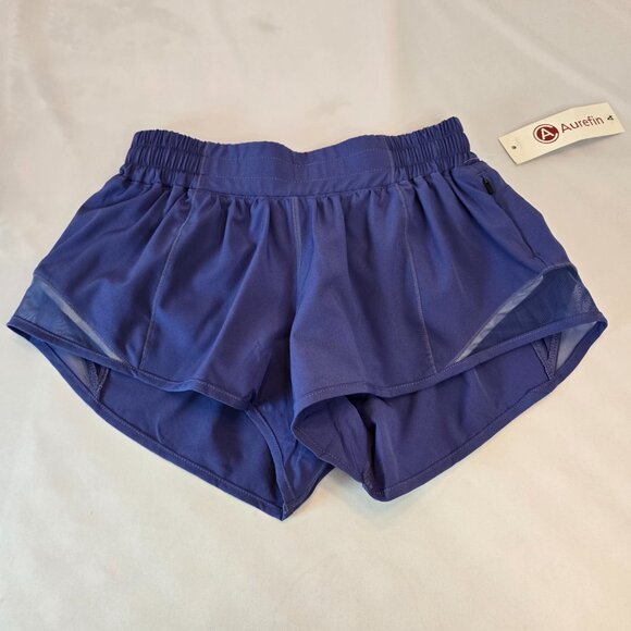 AUREFIN Women's Running Lightweight Workout Active Gym Short Shorts Sz XS Blue - Picture 1 of 12